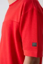 Tommylife Toptan O Yaka Oversize Basic Erkek T-Shirt 88340 Fiesta