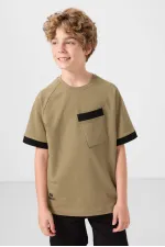 Tommylife Toptan Pamuklu Yumuşak Dokulu Oversize Cep Detaylı Erkek Çocuk T-Shirt 11295 Koyu Bej Tommylife Toptan Pamuklu Yumuşak Dokulu Oversize Cep Detaylı Erkek Çocuk T-Shirt 11295 Koyu Bej