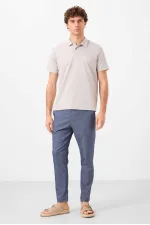 Jean chino extensible léger, coupe standard, tissé, Tommylife Wholesale, bleu marine, référence 82179