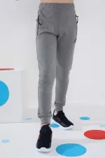 Tommylife Toptan Gri Melanj Erkek Çocuk Jogger Fermuarlı Cep Standart Kalıp Manşetli Eşofman Alt - 64042 Tommylife Toptan Gri Melanj Erkek Çocuk Jogger Fermuarlı Cep Standart Kalıp Manşetli Eşofman Alt - 64042