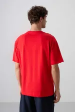 Tommylife Wholesale Crew Neck Oversize Printed Men's T-Shirt 88333 Fiesta