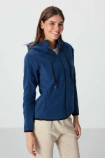 Tommylife Wholesale Hooded Standard Fit Zip-Up Women's Fleece Sweatshirt 97287 Parliament