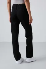 Bas de survêtement Tommylife noir avec poche zippée, coupe confortable, coupe classique, pour femme - 94195