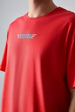 Tommylife Wholesale Crew Neck Oversize Printed Men's T-Shirt 88356 Fiesta