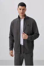 Tommylife Toptan Yüzeyi Dokulu Rahat Form Erkek Eşofman Takım 85273 Koyu Gri