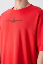 Tommylife Wholesale Crew Neck Oversize Printed Men's T-Shirt 88321 Fiesta