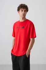 Tommylife Toptan O Yaka Oversize Baskılı Erkek T-Shirt 88330 Fiesta