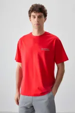 Tommylife Wholesale Crew Neck Oversize Printed Men's T-Shirt 88375 Fiesta