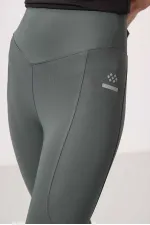 Leggings de performance extensibles en polyester Tommylife Wholesale pour femmes - 94666 Kaki