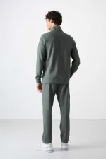 Survêtement zippé confortable Tommylife pour homme, vente en gros, 85072 kaki