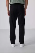 Pantalon Palazzo texturé coupe standard pour homme Tommylife en gros 82171 Noir