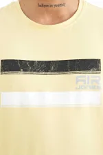 Tommylife Wholesale Donald Trump Crew Neck Standard Fit Printed Men's T-Shirt 88217 Yellow