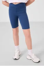 Tommylife Toptan V Yaka Kemer Detaylı Standart Fit Performans Kız Çocuk Tayt Takım 75187 Beyaz Parlament