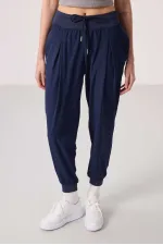 Pantalon Tommylife en polyester à poches, coupe standard, pour femme - 94677 Indigo