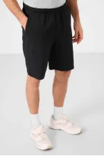 Short chino extensible léger, coupe standard, tissé, Tommylife Wholesale, noir, référence 81291