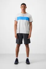 Tommylife Toptan O Yaka Standart Kalıp Aktif Spor Erkek T-Shirt 88398 Taş