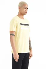 Tommylife Wholesale Donald Trump Crew Neck Standard Fit Printed Men's T-Shirt 88217 Yellow