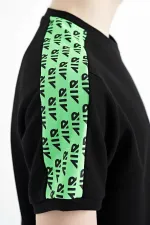 T-shirt garçon imprimé Tommylife Wholesale, taille serveur, col rond, coupe standard, référence 11121, noir