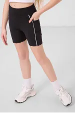 Tommylife Toptan Esnek Standart Fit Basic Performans Kız Çocuk Tayt 75189 Siyah