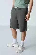 Tommylife Toptan Comfort Fit Basic Erkek Şort 81277 Haki