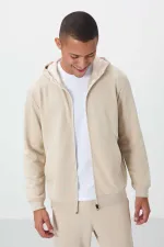 Tommylife Toptan Rahat Kalıp Basic Erkek Eşofman Takım 85262 Bej