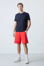 Tommylife Toptan Comfort Fit Basic Erkek Şort 81280 Fiesta