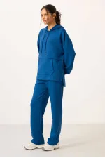 Ensemble tunique de survêtement oversize à capuche et texture douce Tommylife pour femme - 95348 Parliament