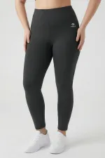 Leggings gainants taille haute anthracite Tommylife pour femmes grandes tailles - 94650