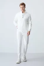 Tommylife Toptan Hugo Rahat Kalıp Jogger Erkek Eşofman Takım 85198 Ekru