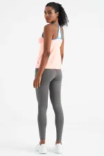 Débardeur de sport pour femme Tommylife, rose pâle, dos à double bretelle, coupe standard - 97258