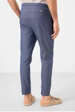Jean chino extensible léger, coupe standard, tissé, Tommylife Wholesale, bleu marine, référence 82179