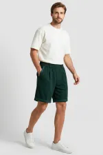 Short basique oversize vert pin Tommylife pour homme avec ceinture - 81285