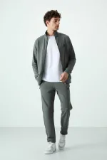 Survêtement zippé confortable Tommylife pour homme, vente en gros, 85072 kaki