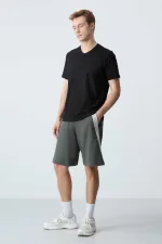 Tommylife Toptan Comfort Fit Basic Erkek Şort 81280 Haki