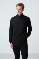 Tommylife Wholesale Casual Fit Basic Men's Tracksuit Set 85260 Black