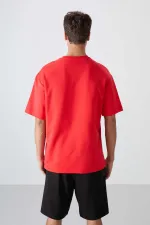 Tommylife Toptan O Yaka Oversize Baskılı Erkek T-Shirt 88324 Fiesta