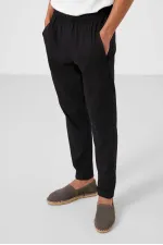 Tommylife Wholesale Standard Fit Woven Lightweight Stretch Chino Men's Trousers 82179 Black