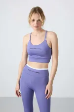 Ensemble bustier et legging taille haute slim fit Tommylife Wholesale 95333 Violet