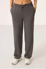 Survêtement tunique à capuche surdimensionné pour femme, texture douce, vente en gros Tommylife - 95348 Gris foncé