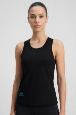 Débardeur de sport noir Tommylife pour femme, coupe standard, dos croisé - 97296