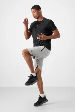 Tommylife Toptan O Yaka Standart Kalıp Aktif Spor Erkek T-Shirt 88391 Siyah