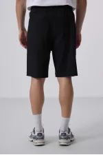 Short chino extensible léger, coupe standard, tissé, Tommylife Wholesale 81290 Noir