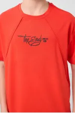 Tommylife Toptan Pamuklu Yumuşak Dokulu Oversize Fit Baskılı Erkek Çocuk T-Shirt 11285 Fiesta