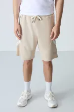 Short basique confort Tommylife pour homme, couleur beige, référence 81281.