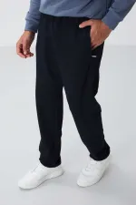 Tommylife Toptan Dar Kalıp Klasik Paça Erkek Eşofman Alt 84669 Lacivert