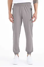 Pantalon de survêtement basique pour homme Tommylife Wholesale avec poches, cordon de serrage, coupe confortable et ourlet élastiqué - 84826