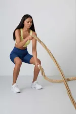 Tommylife Toptan Yüksek Bel Biker Kadın Tayt 91012 Parlament