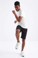 Short basique pour homme Tommylife, noir, à lacets, coupe standard - 81212