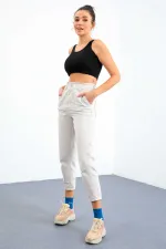 Tommylife Wholesale Black Basic Sleeveless Slim Fit U-Neck Women's Crop Top Tank Top - 97160