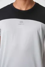 Tommylife Toptan O Yaka Standart Kalıp Aktif Spor Erkek T-Shirt 88386 Gri
